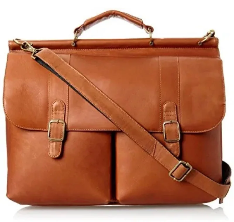 David King Dowel Top Leather Briefcase- $270