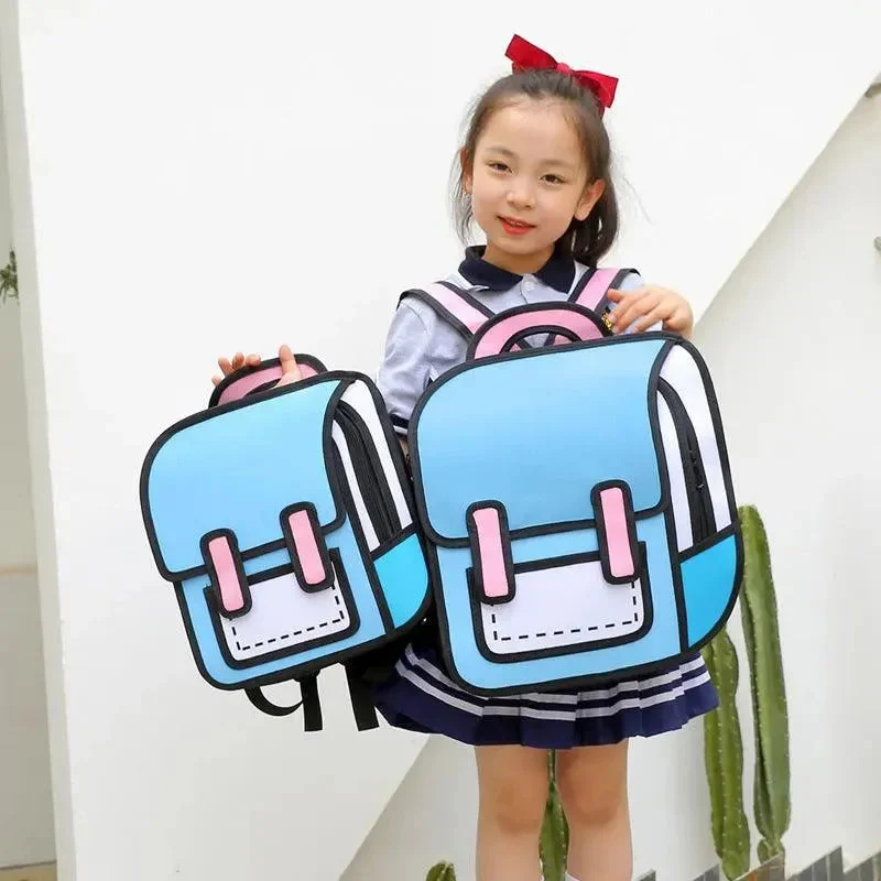 2D Cartoon Drawing Backpack