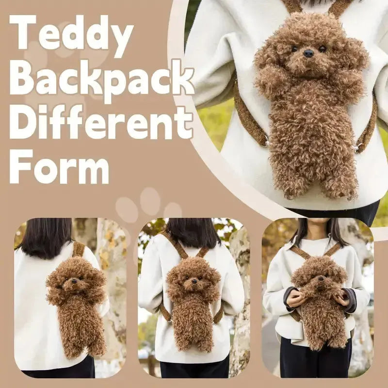 Chongker Realistic Poodle Shaped Backpack