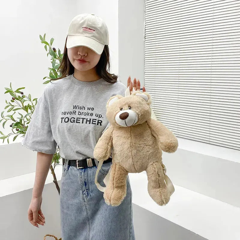 Cute Bear Plush Backpack (35 cm)