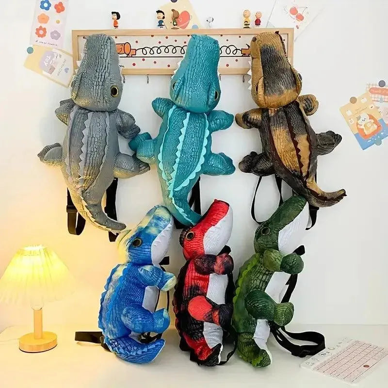 Kawaii Crocodile Shaped Novelty Backpack