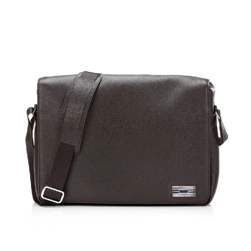 Penn Messenger Bag - Dark Brown Leather