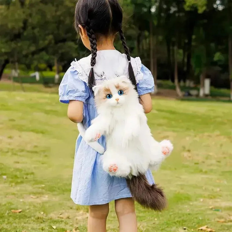 Realistic Mini Cat Shaped Backpack