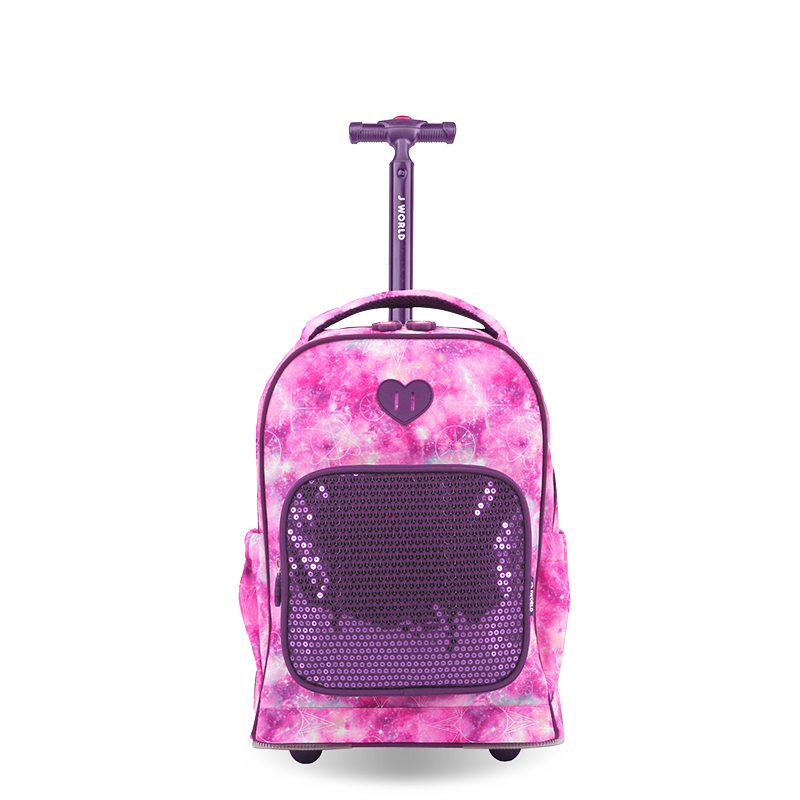 Sparkle 15 Inch Kids Rolling Backpack / Carry On