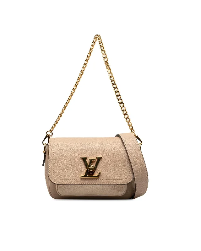 Louis Vuitton Looping MM Beige Leather Shoulder Bag