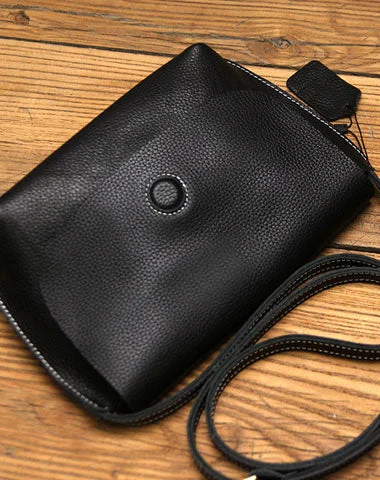 Black LEATHER WOMEN SHOULDER BAG Messenger Bag Crossbody Purses FOR WOMEN