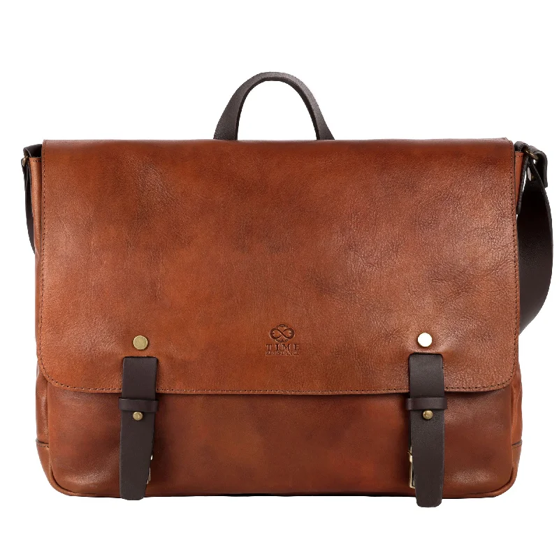 Large Leather Messenger Bag - I Capture the Castle