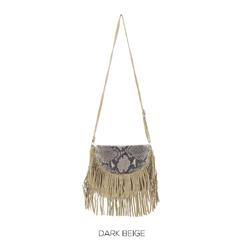 Genuine Suede Leather Italian Fringe Bag Crossbody Ladies Shoulder Bag Autum/Winter Messenger bag Parties Evening Bag Gift For Her Valentine