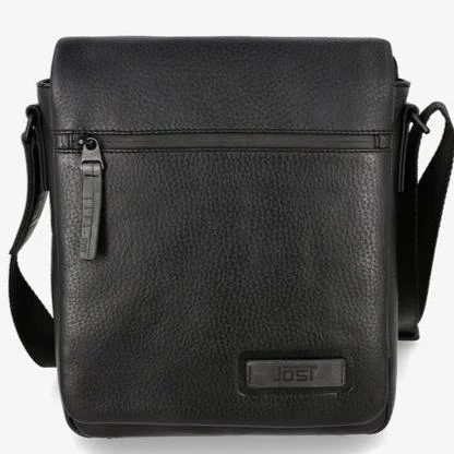 JOST STOCKHOLM 4689 BLACK LEATHER SHOULDER BAG/ CROSSOVER BAG