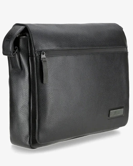 JOST STOCKHOLM 4692 BLACK LEATHER SHOULDER BAG/ MESSENGER BAG