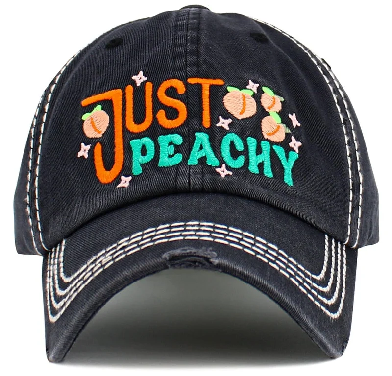 KBV1605 "Just Peachy" Vintage Washed Baseball Cap