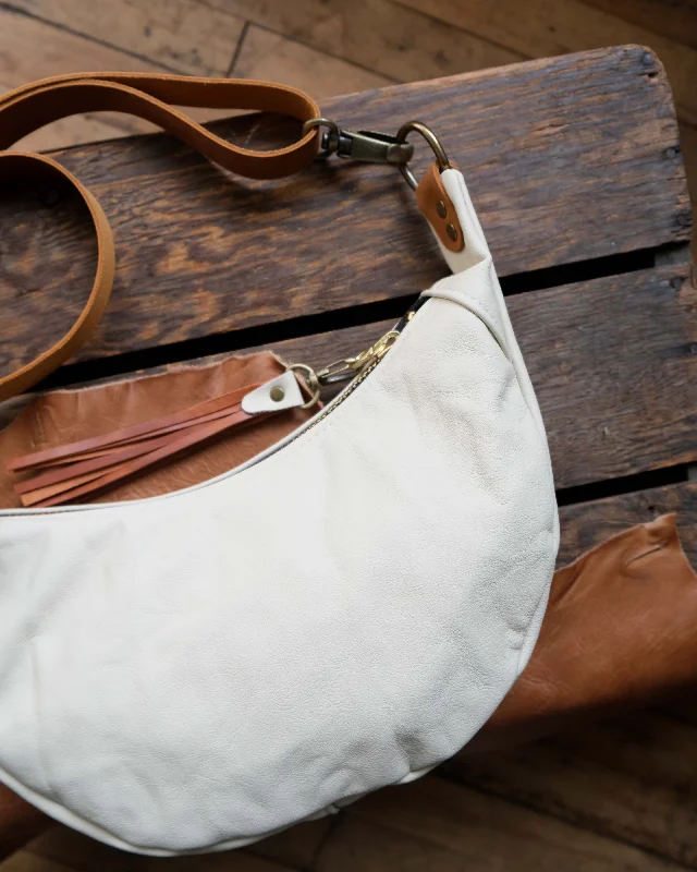 Mini Juno Bag: Cream and Cognac