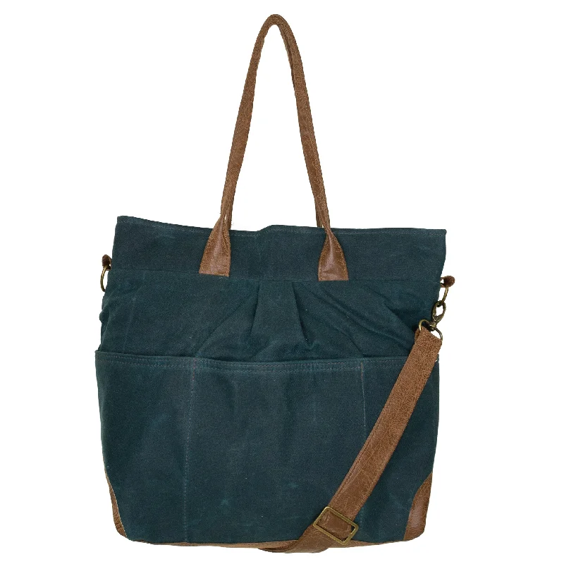 Phoebe Premier: Deep Teal Waxed Canvas