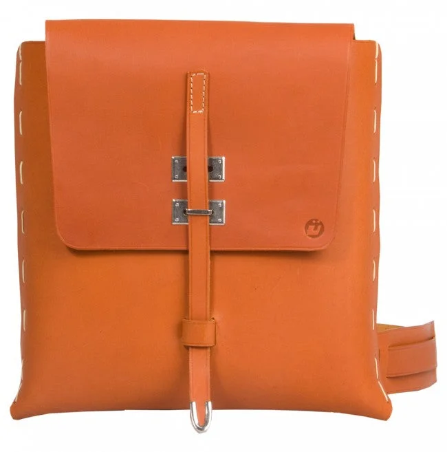 UBERBAG TRIBE VEGETABLE TANNED TAN LEATHER MESSENGER BAG