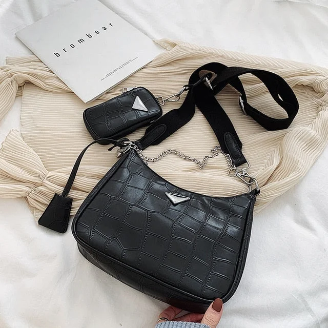 Leather shoulder bag